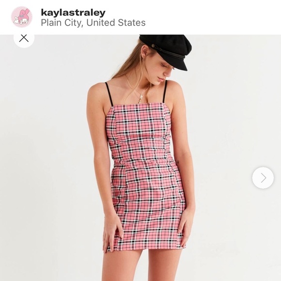 Urban Outfitters Pink Plaid Mini Dress - Picture 6 of 6
